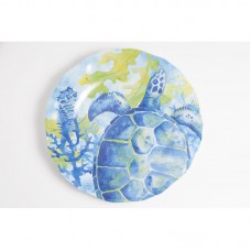 Galleyware  Company Yacht and Home 11" Sea Turtle Melamine Non-Skid Dinner Plate GALE1369
